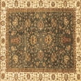 thumbnail image 1 of Ahgly Company Indoor Square Abstract Brown Modern Area Rugs, 3' Square, 1 of 4