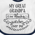 thumbnail image 4 of Inktastic My Great Grandpa in Heaven Watches over Me Boys or Girls Baby Bib, 4 of 4