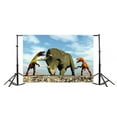 thumbnail image 3 of ABPHOTO 7x5ft Photography Backdrop DinosaurJurassic Cartoon Ravenous Dinosaurs Stones Blue Sky White Cloud Nature Photo Background Backdrops, 3 of 4