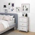 thumbnail image 4 of DECOMOMO Nightstand With Drawers | 3-Tier | End Table Storage with Baskets, 4 of 10