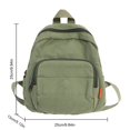 thumbnail image 3 of Women Campus Backpack Canvas Simple Rucksack Daily Bag for Female (Black), 3 of 10