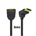 thumbnail image 2 of HUGFEGWE 5.9 Inch DisplayPort 8K Extension Cable, 90 Degree Down Angle DP 1.4 Version Male to DP 1.4 Version Female Adapter Extender Cable, Support 8K@60Hz & 4K@ 144Hz CJ25311-4228, 2 of 4