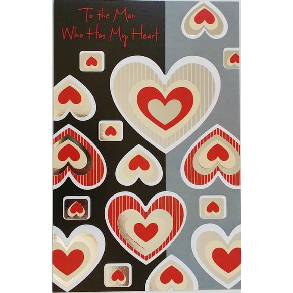 To The Man Who Has My Heart - Cute Romantic Flirty Happy Valentines Day Greeting Card (Husband Boyfriend) "I'll Always Be Your Valentine - Because you're everything I love and all my dreams come true"