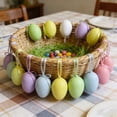 thumbnail image 6 of AuroraX Easter Egg ornaments Set with Hanging Strings 12 Pcs Colorful Decorative Eggs for Easter Basket Stuffers, 6 of 6
