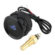 Medidor de temperatura del agua del automvil - Medidor de temperatura LED azul agua digital con sensor de temperatura 52 mm 2 pulgadas