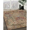 thumbnail image 3 of Ahgly Company Machine Washable Indoor Square Traditional Sienna Brown Area Rugs, 6' Square, 3 of 7