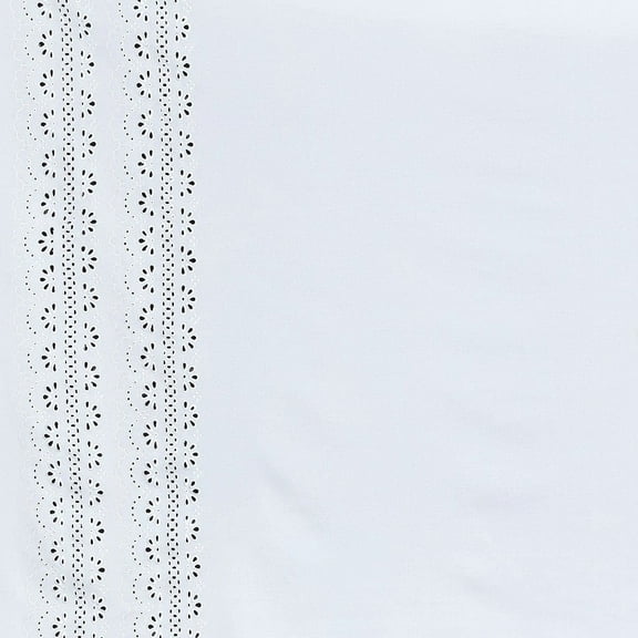 Zelouf Bright Splash Eyelet Border Scuba  , Sewing, DIY, Crafts Fabric by the Yard, Ivory/white, 3 Yard