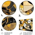 thumbnail image 3 of Designart "In Motion with Gold and Black IV" Abstract Shapes Metal Wall Art Prints, 3 of 5