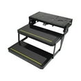 thumbnail image 3 of Lippert Components Entry Step 3722862 Series 34; Double Electric Folding Step; 30 Inch Tread Width x 9 Inch Depth; With 7 Inch Rise; Up To 300 Pound Weight Capacity; Powder Coated/Heavy Gauge Steel, 3 of 4