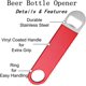 thumbnail image 4 of 4 pcs bottle opener stainless steel straight plate portable wine opener (red), 4 of 4