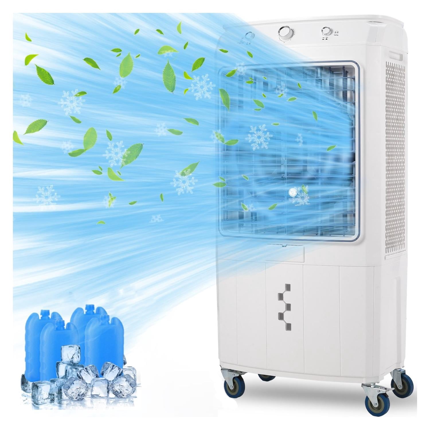 4100CFM Swamp Cooler with Remote, 4 Ice Packs, 3 Modes & Speeds for Indoor Outdoor Use - 15.8 Gallon