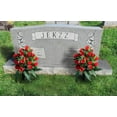 thumbnail image 3 of Sets Artificial Cemetery Flowers,Outdoor Grave Decorations Roses,Beautiful Arrangements Bouquet with Cemetery Vase,Lasting and Non-Bleed Colors (Light Pink), 3 of 5