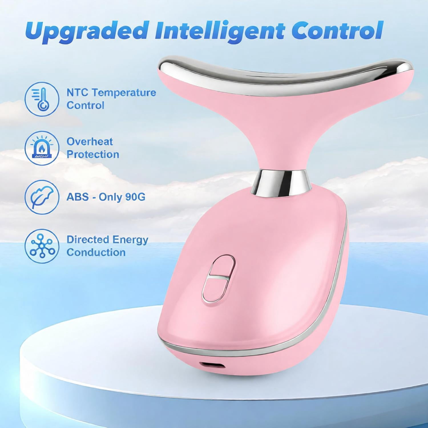 TENS& EMS 7 Color Device for Face, 4 in 1 Face Massager Tool for Skin Lifting & Firming, 3 Modes Neck Facial Massager for Skin Care with Vibration