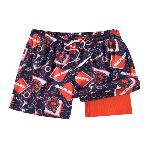 Men's Chubbies Navy Chicago Bears Game Day Fit Classic Lined Swim Trunks