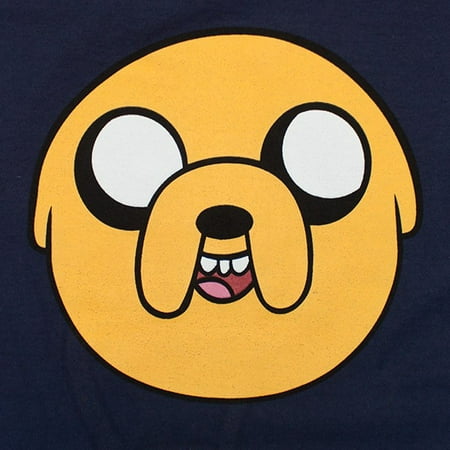 Adventure Time Men's Navy Blue Jake Flip-Up T-Shirt-Small