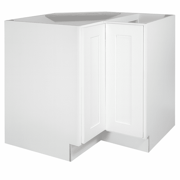 Design House Brookings 36" x 34.5" Solid Wood Ready to Assemble Lazy Susan Kitchen Cabinet, Sherwin Williams® White