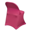 thumbnail image 2 of Your Chair Covers - Spandex Folding Chair Cover Fuchsia for Wedding, Party, Birthday, Patio, etc., 2 of 5