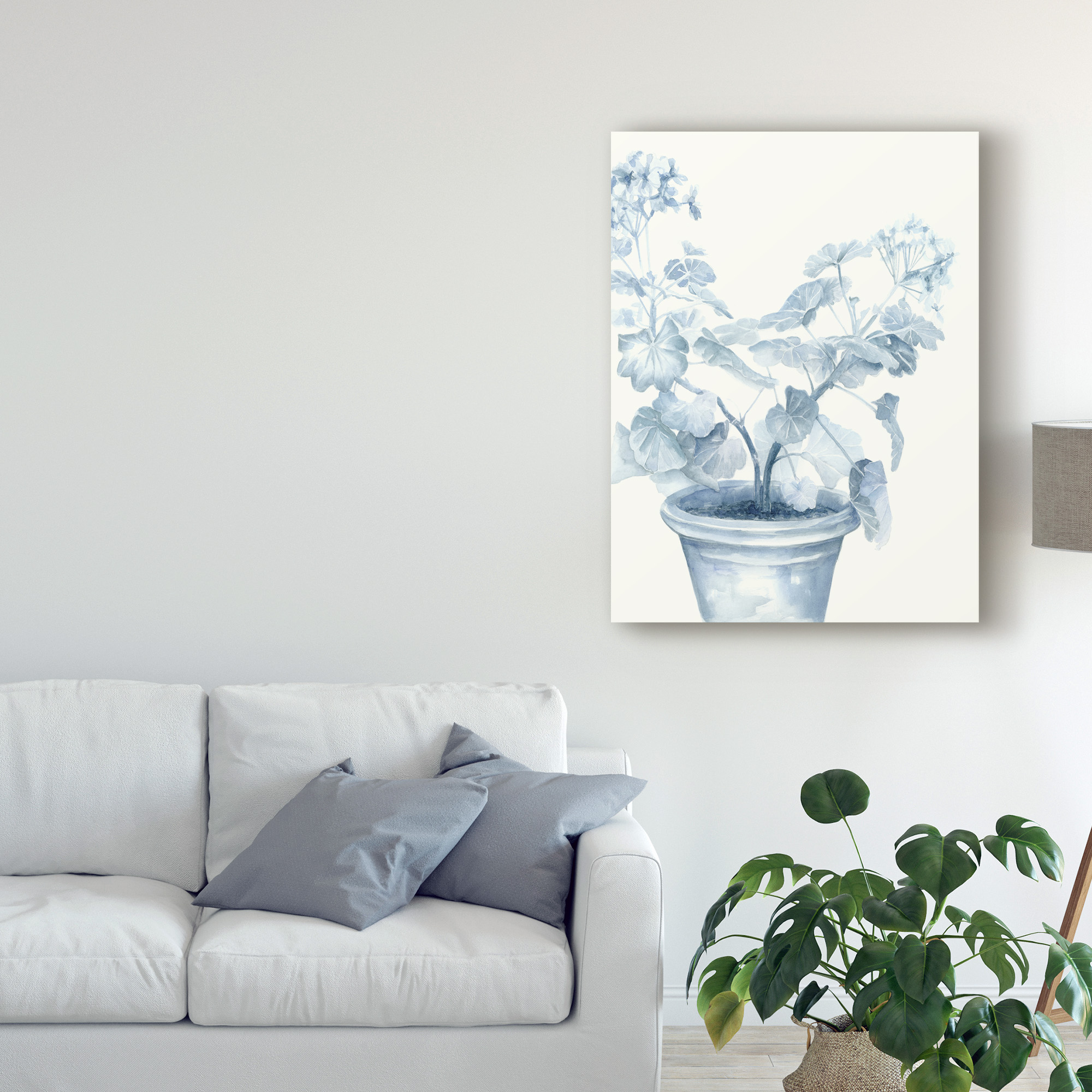 Trademark Fine Art 'Blue Geranium I' Canvas Art by Megan Meagher
