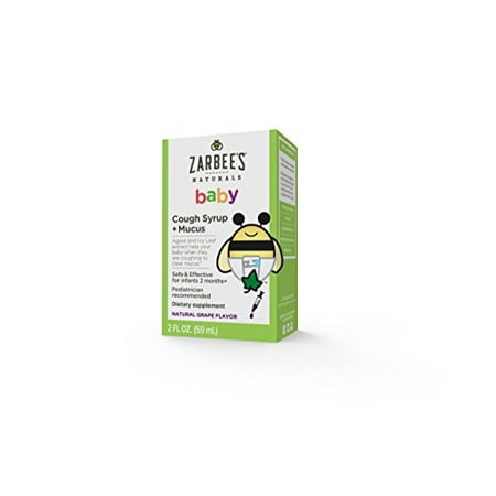 Zarbee's Naturals Infant Baby Cough Syrup & Mucus, Grape, 2 oz