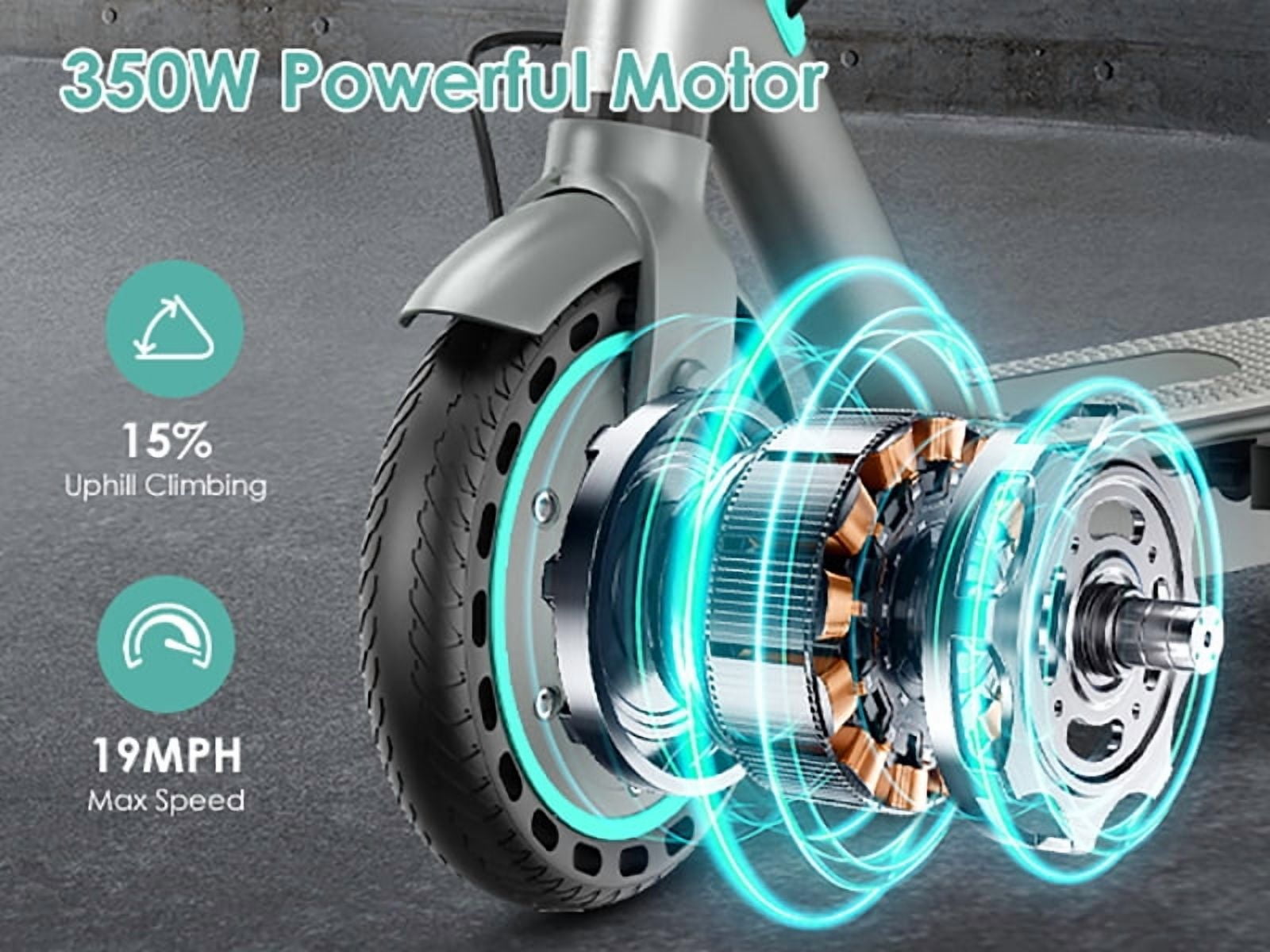 Electric Scooter HiQiS D8 350W 8.5' Foldable Scooter for Adults with APP and High Speed of 19MPH Blue