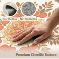 thumbnail image 6 of ODIKA 9'x12' Washable Area Rug Boho Botanical Design With Symmetrical Floral Medallion Peach Fruit Refined for Great Room, Indoor Concept, Large Living Low Pile, Flatwoven, 6 of 7