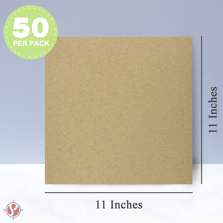 Chipboard Cardboard Sheets - Medium Weight - 50 per Pack. (8.5 X 11)