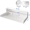 thumbnail image 2 of HomePerch 54" Washer Dryer Countertop with Storage Shelf, Double Layer Laundry Wood Shelf Topper with Edge, Over Washer & Dryer Organizer, White, 2 of 6
