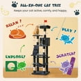 thumbnail image 4 of MWPO 63.8-in Cat Tree for Large Cat Tower with Condo and Scratching Post,Dark Gray, 4 of 9