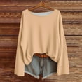 thumbnail image 2 of Miluxas Women's Oversized Baggy Tops Loose Fitting Pullover Casual Blouse T-Shirt Sweater Batwing Sleeve Khaki XL(XL), 2 of 7