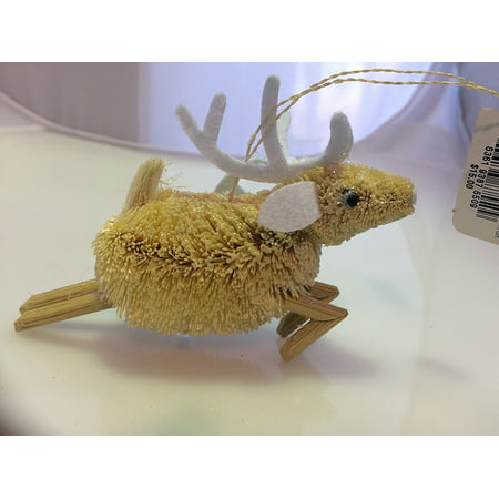 Martha Stewart Hand Made Buri Reindeer Ornament