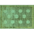 thumbnail image 1 of Ahgly Company Indoor Rectangle Oriental Turquoise Blue Modern Area Rugs, 5' x 7', 1 of 4