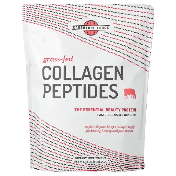 Earthtone Foods Grass-Fed Collagen Peptides 16 oz Pwdr