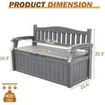 thumbnail image 3 of Homall 80 Gallon Storage Bench Outdoor Indoor, Durable All-Weather Seating with Hidden Storage, Lockable Deck Box for Garden, Patio, Poolside，Grey, 3 of 7