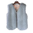 thumbnail image 2 of YDFCWXW 2025 Fashion Women Fur Vest Short Sleeveless Jacket Winter Warm Coats Outwear Comfy Soft Waistcoat Grey, S, 2 of 6