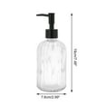 thumbnail image 4 of Unique Bargains 1 Pc Convenient Vertical Stripes Soap Dispenser 13.53oz Clear Black, 4 of 6
