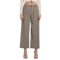 thumbnail image 2 of Olyvenn Women Dress Pants High Waisted Wide Leg Pants Business Casual Flowy Loose Palazzo Trousers with Pockets Gray XS, 2 of 4