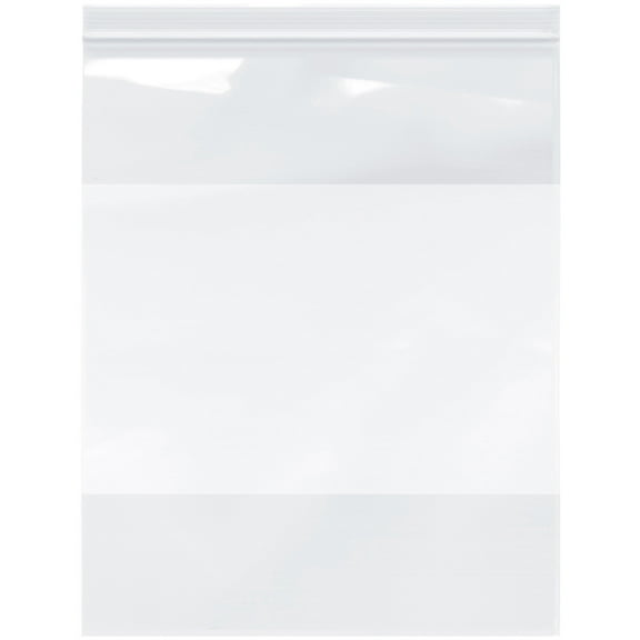Plymor 12" x 15" (Pack of 200), 4 Mil with White-Block Heavy Duty Zipper Reclosable Plastic Bags