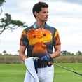 thumbnail image 3 of Yiaed Glowing Mushroom In ForestPrint Men's Short Sleeve Polo Shirt,Golf Polo for Men Three-Button Golf Shirt Athletic Casual Collared T-Shirt- X-Large, 3 of 7