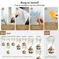 thumbnail image 6 of Mushroom Frogs Window Privacy Film, Spring Floral Summer Eucalyptus Leaves Static Cling UV Sun Blocking Heat Control Window Tint, Non-Adhesive One Way Windows Privacy Cover 17.7''x78.7'', 6 of 7