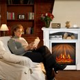 thumbnail image 4 of Costway 32" 1400W Electric Fireplace Mantel TV Stand Space Heater W/ Shelf White, 4 of 10