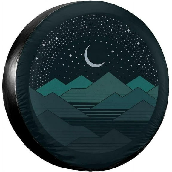 Spare Tire Cover Between The Mountains and The Stars Wheel Protectors Waterproof Dust-Proof Wheel Covers Universal Fit for SUV Truck Trailer RV Camper Travel Trailers