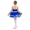 thumbnail image 2 of Hansber Robe Tutu de Danse pour Filles Enfants Paillettes Jazz Fête Danse Costume de Performance sur Scène Bleu 12, 2 of 7