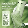 thumbnail image 3 of Portable water flosser, suitable for travel: compact mini design, 3 modes & 8 pressure levels, suitable for sensitive teeth and braces - with 5 nozzles and detachable 230ml water tank, wireless oral, 3 of 4