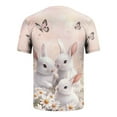 thumbnail image 4 of Floleo Mens Casual Easter Bunny T-Shirt Funny 3D Pattern Printed Graphic Tees for Men Summer Short Sleeve Round Neck Basic T Shirts, 4 of 5