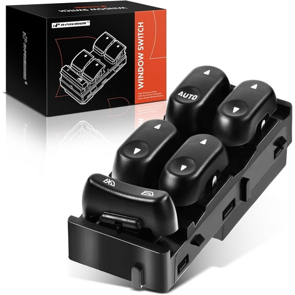 A-Premium Front Driver Side Master Power Window Switch Compatible with Ford & Mercury Models - F250 F350 Super Duty 2005-2007, Explorer 2004-2005, Mountaineer 2004-2005, Replace# 4L2Z14529AAA, 387327