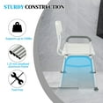 thumbnail image 4 of Ktaxon Transfer Bench, Bath Shower Chair Seat, Height Adjustable Shower Stool, for Elderly, Disabled, Supports 330 lbs, Rubber Handrail, 4 of 16