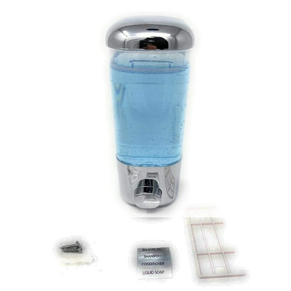 Madol Chrome Wall Mount Sanitizer Lotion Liquid Soap Shampoo Dispenser System ABS [888]