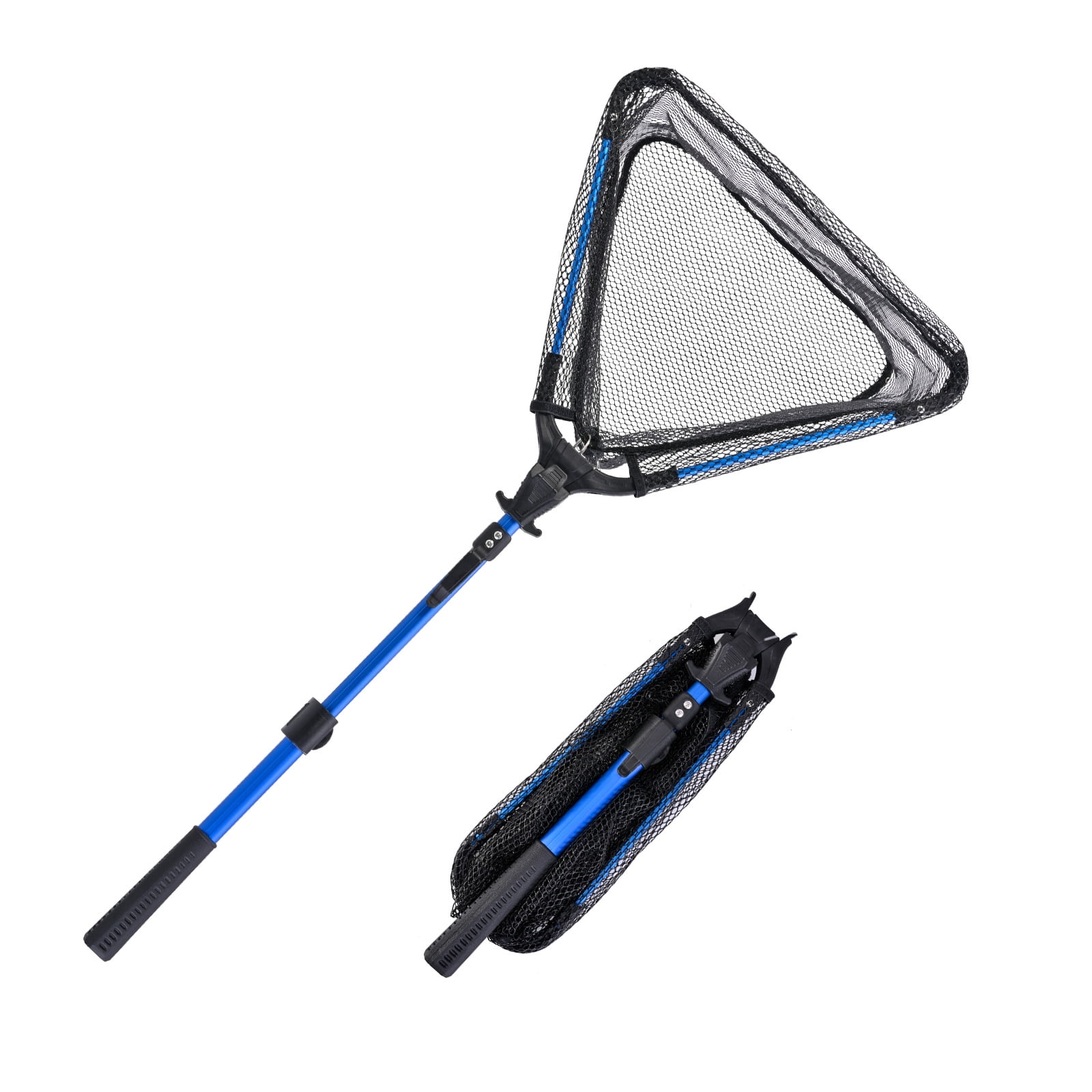 PATIKIL Filet de pêche pliable rond extensible jusqu'à 2,1 m en alliage
