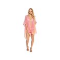 thumbnail image 2 of Echo Women’s Surf Club Corner Color-Block Ruana Poncho, Pastel Pink, 2 of 2