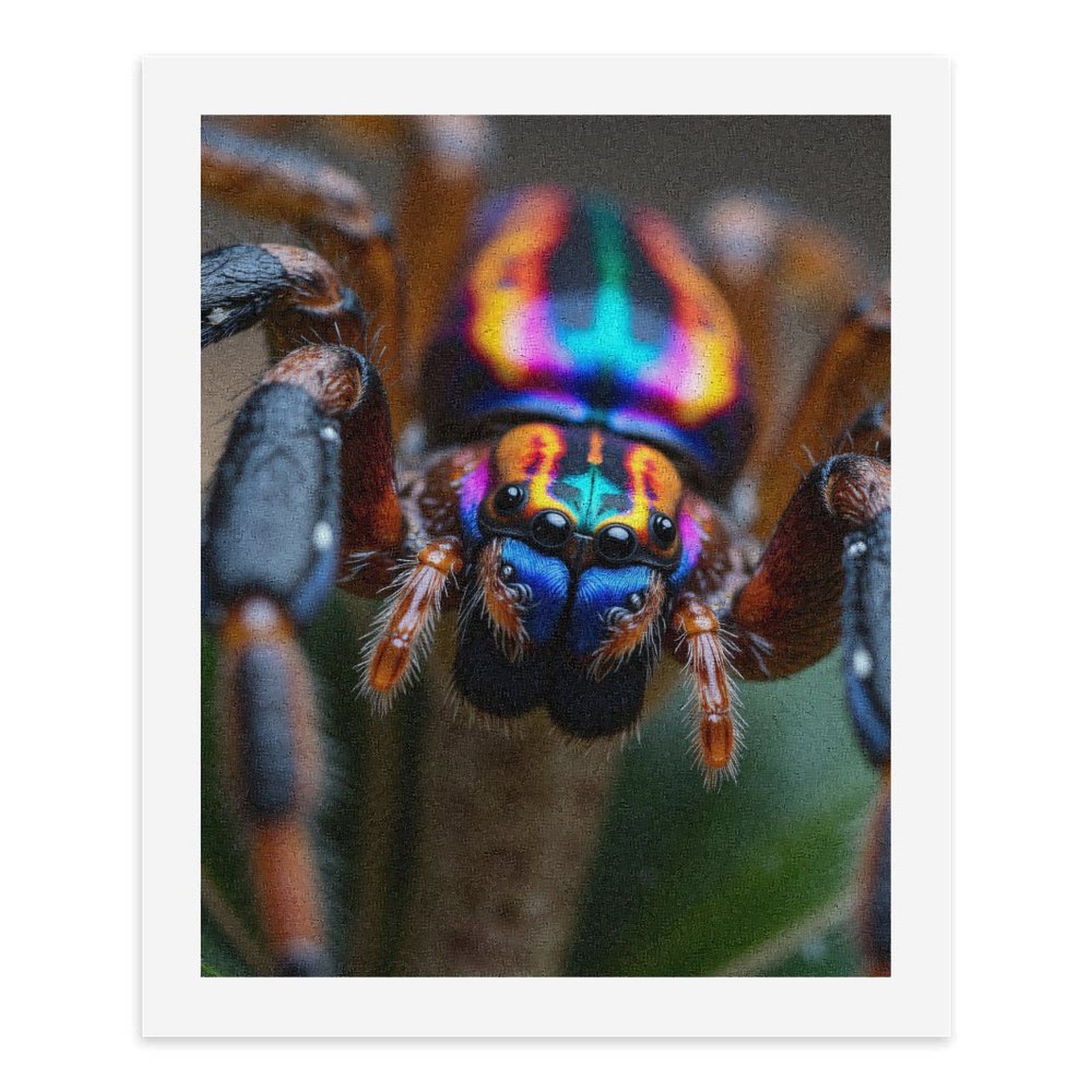 Paint by Numbers Kit for Adults, Colorful Jumping Spider Closeup Paint by Numbers, Easy Paint by Numbers Kit for Adults Beginner, DIY Adult Paint by Number Kits on Canvas, 12x16in Home Decor